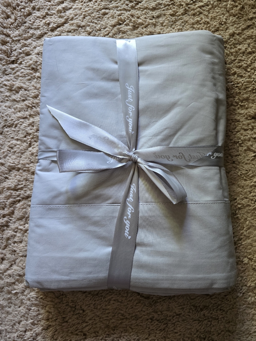 Francis Brennan Dunnes Store 300tc Full/Queen Size Duvet Percale Silver Color